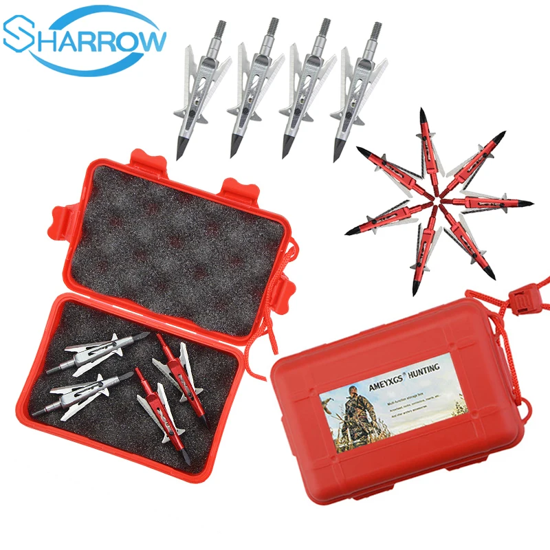 4pcs Archery Hunting Broadheads with Arrow Box 2 Sharp Blades Arrowheads Tip Steel For Crossbow Arrow Head Shooting Accessories
4pcs Archery Hunting Broadheads with Arrow Box 2 Sharp Blades Arrowheads Tip Steel For Crossbow Arrow Head Shooting Accessories