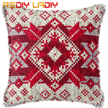 Latch Hook Kit Make Your Own Cushion Red Geometrical Arrow Pre-Printed Canvas Crochet Pillow Case Latch Hook Cushion Cover Craft
Latch Hook Kit Make Your Own Cushion Red Geometrical Arrow Pre-Printed Canvas Crochet Pillow Case Latch Hook Cushion Cover Craft