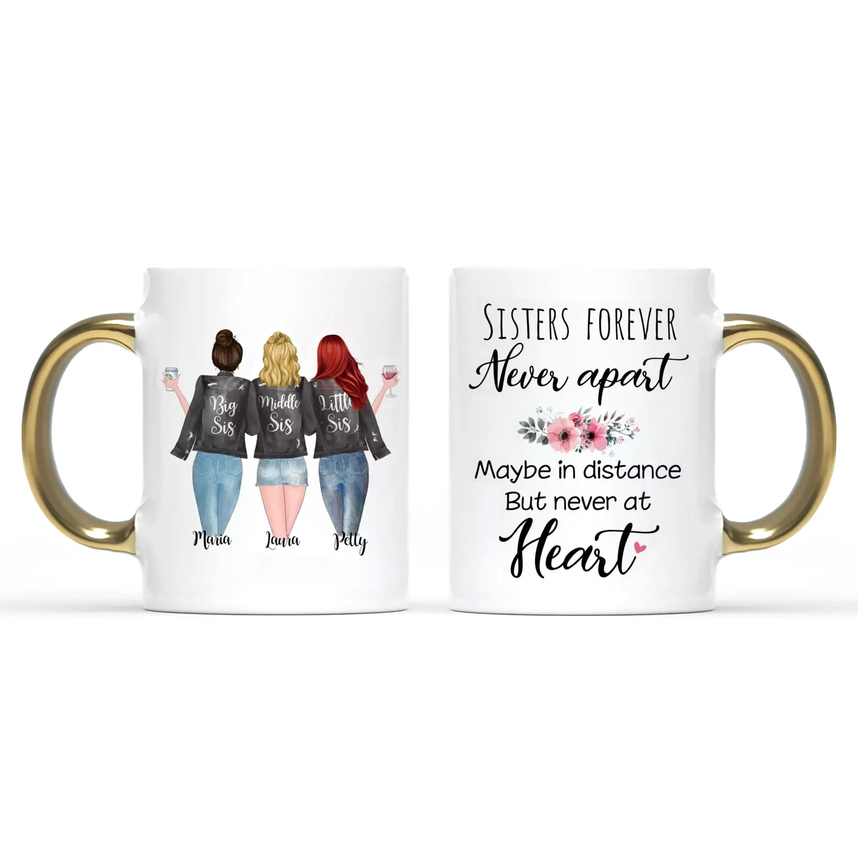 3 кружки для девочек персонализированные кофейные Best Friends Forever милые чашки в
