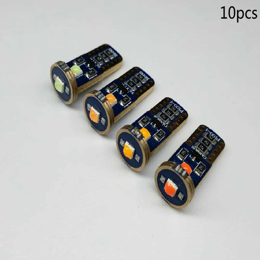 

10PCS T10 LED White 3SMD 5050 Led Car Light W5w 194 168 CANBUS Error Bulbs 12V Wedge Lamp Turn Signal Light Band Decoder Sign G