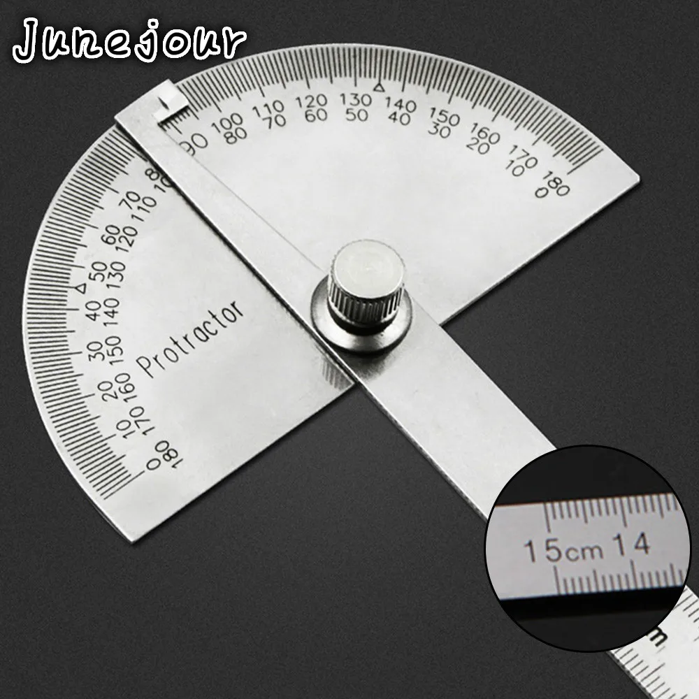 10/15cm 180 Degree Adjustable Multifunction Stainless Steel Roundhead Ruler Mathematics Measuring Tool Protractor
10/15cm 180 Degree Adjustable Multifunction Stainless Steel Roundhead Ruler Mathematics Measuring Tool Protractor