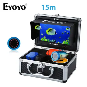 Eyoyo Fishing Camera 7 Inch 15m 1000TVL Underwater Fish Finder 12pcs Infrared LEDs Lamp Fishfinder For Fishing
Eyoyo Fishing Camera 7 Inch 15m 1000TVL Underwater Fish Finder 12pcs Infrared LEDs Lamp Fishfinder For Fishing