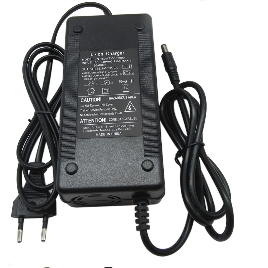58.8V 2A Lithium Charger 51.8V, 52V 14S Li-Ion Electric Bicycle Scooter Battery Charger with Fan
58.8V 2A Lithium Charger 51.8V, 52V 14S Li-Ion Electric Bicycle Scooter Battery Charger with Fan