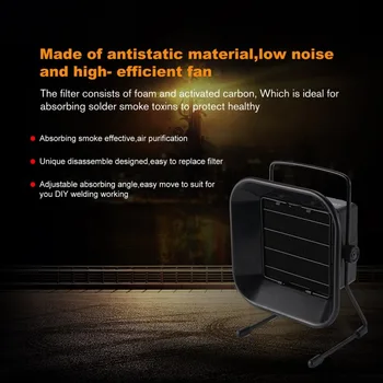 16W/30W Welding Solder Smoke Absorber Remover Fume Extractor Air Filter Carbon Filter Smoke Fan for Soldering Station
16W/30W Welding Solder Smoke Absorber Remover Fume Extractor Air Filter Carbon Filter Smoke Fan for Soldering Station
