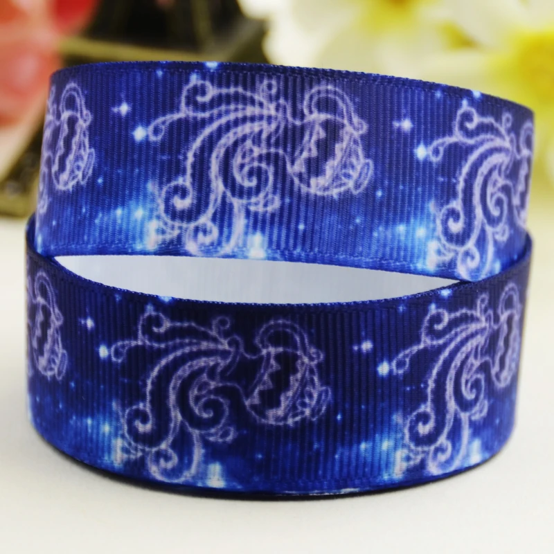7/8 "22 мм 1" 25 1-1/2 "38 3" 75 вечерние ленты с принтом Зодиака Водолей 10 ярдов X-02616
