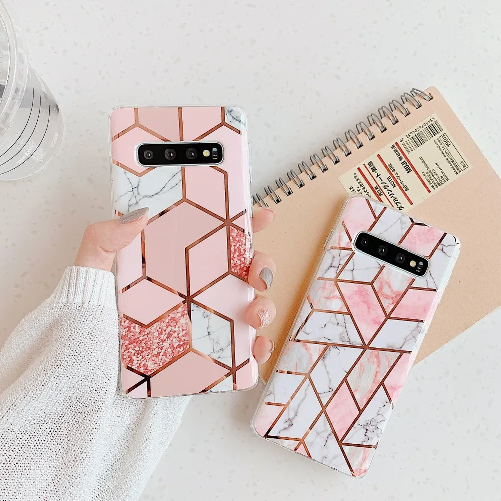 For Samsung Galaxy S8 S9 S10 Plus Retro Electroplating Geometry Marble Soft TPU Case For Samsung S10e S10 Fashion Phone Cover
For Samsung Galaxy S8 S9 S10 Plus Retro Electroplating Geometry Marble Soft TPU Case For Samsung S10e S10 Fashion Phone Cover