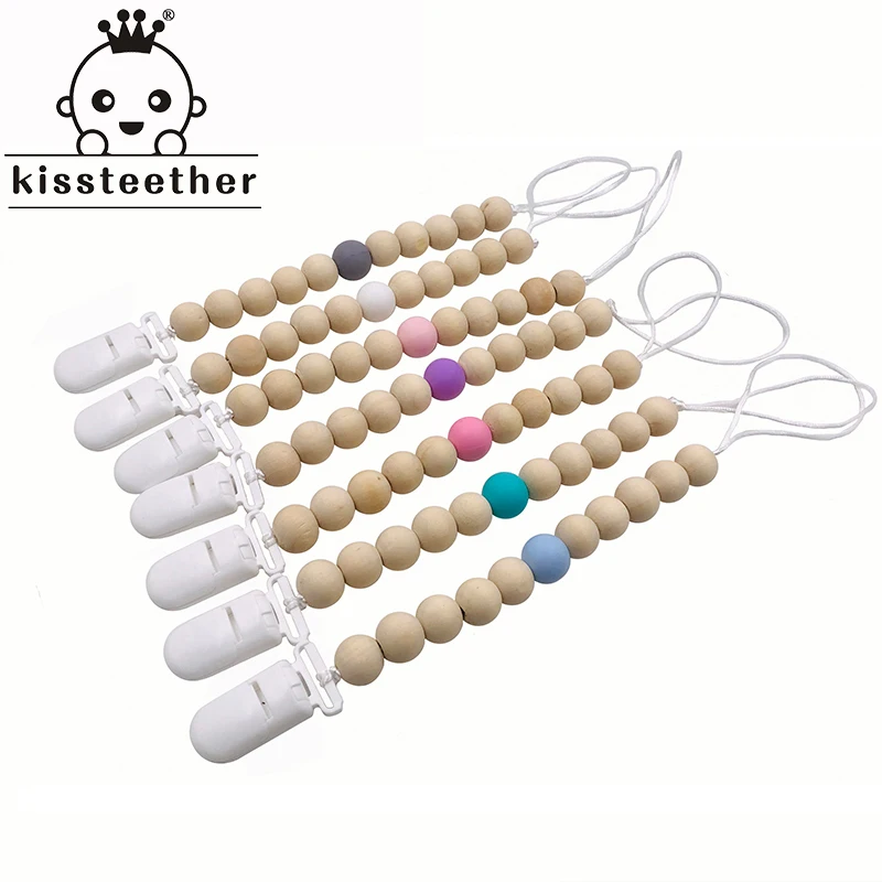 1PC Baby Pacifier Clip Natural Wooden Dummy Clip Silicone Beads Pacifier Chain Infant Soother Nipple Strap Baby Teether
1PC Baby Pacifier Clip Natural Wooden Dummy Clip Silicone Beads Pacifier Chain Infant Soother Nipple Strap Baby Teether