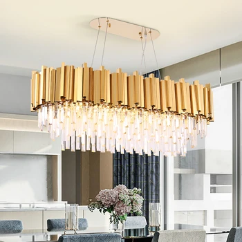 YOOGEE Rectangle Chandelier Modern Home Decor Crystal Indoor Lighting Living room LED Cristal Lustre Lamp 
YOOGEE Rectangle Chandelier Modern Home Decor Crystal Indoor Lighting Living room LED Cristal Lustre Lamp