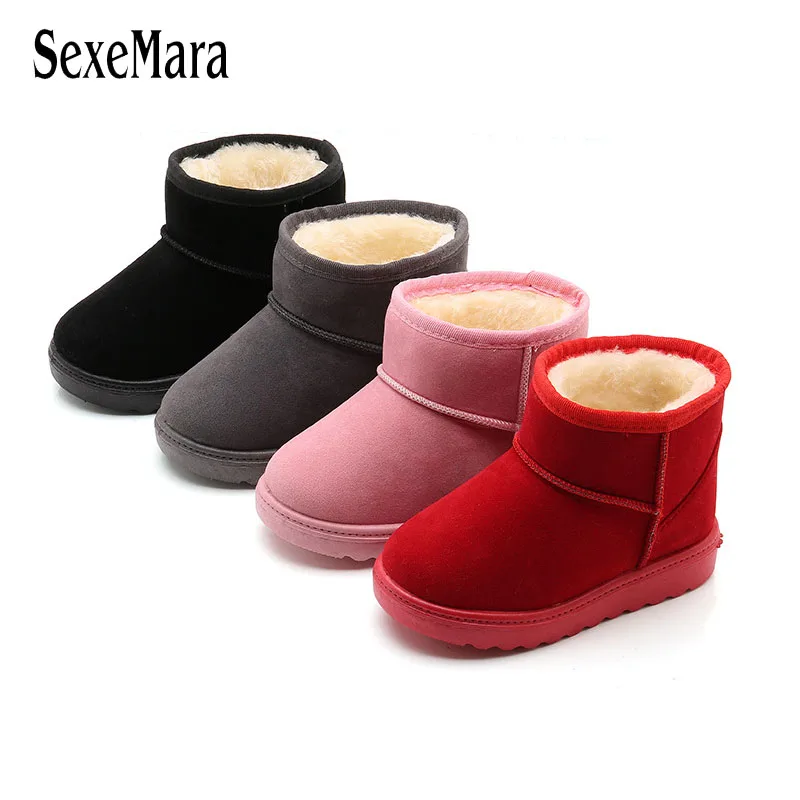 New Warm Thick Plush Snow Boots Kids Girls Winter Shoes Suede Soft Bottom Handy Slip on Children Shoes Boys Boots Outdoor C08131
New Warm Thick Plush Snow Boots Kids Girls Winter Shoes Suede Soft Bottom Handy Slip on Children Shoes Boys Boots Outdoor C08131