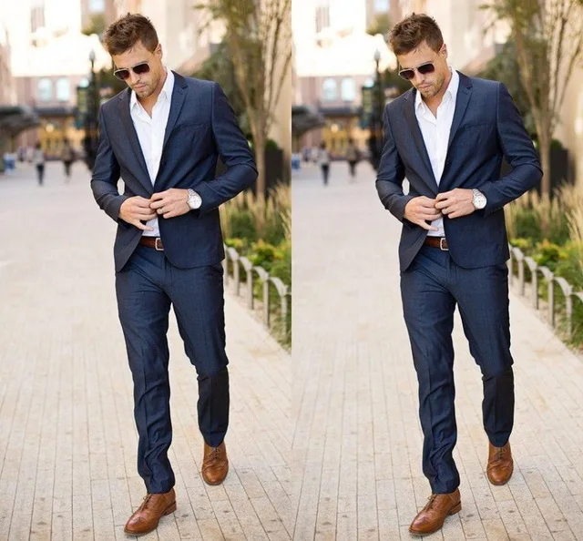 Single Button Men's Lapel Suit Two-Piece Street Style Jacket Married Men's Suit Business Slim Dress (Jacket+Pants)
Single Button Men's Lapel Suit Two-Piece Street Style Jacket Married Men's Suit Business Slim Dress (Jacket+Pants)
