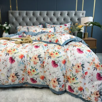 Luxury 100% Egyptian cotton bedding set blue red flower bloom bedclothes pastoral princess bed linen duvet cover queen king size
Luxury 100% Egyptian cotton bedding set blue red flower bloom bedclothes pastoral princess bed linen duvet cover queen king size