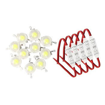 10PCS LED Bulb Lamp 1W Light White Lights 120° & 5Pcs 12V Wired Control Module with Strobe Flash for Car or Household LED Strip/
10PCS LED Bulb Lamp 1W Light White Lights 120° & 5Pcs 12V Wired Control Module with Strobe Flash for Car or Household LED Strip/