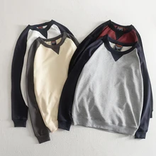 Autumn New Japanese Style Raglan Sleeve Contrast Round Neck Pullover Hoodies Men's Pure Cotton Couple Long Sleeve Casual Tops
Autumn New Japanese Style Raglan Sleeve Contrast Round Neck Pullover Hoodies Men's Pure Cotton Couple Long Sleeve Casual Tops