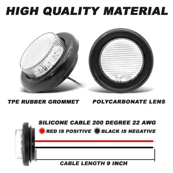 Trailer Side marker lights White Side Marker Clearance LED Sealed 12V Round
Trailer Side marker lights White Side Marker Clearance LED Sealed 12V Round