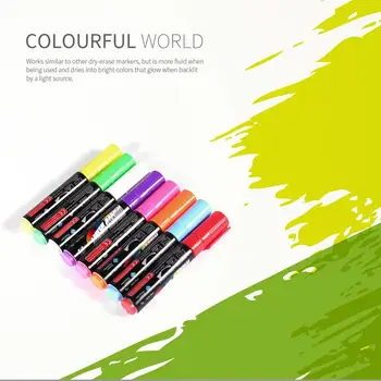 8 Colors/box 8/10mm Highlighter Fluorescent Liquid Chalk Marker Pen for LED Writing Menu Board Glass Window Sign
8 Colors/box 8/10mm Highlighter Fluorescent Liquid Chalk Marker Pen for LED Writing Menu Board Glass Window Sign