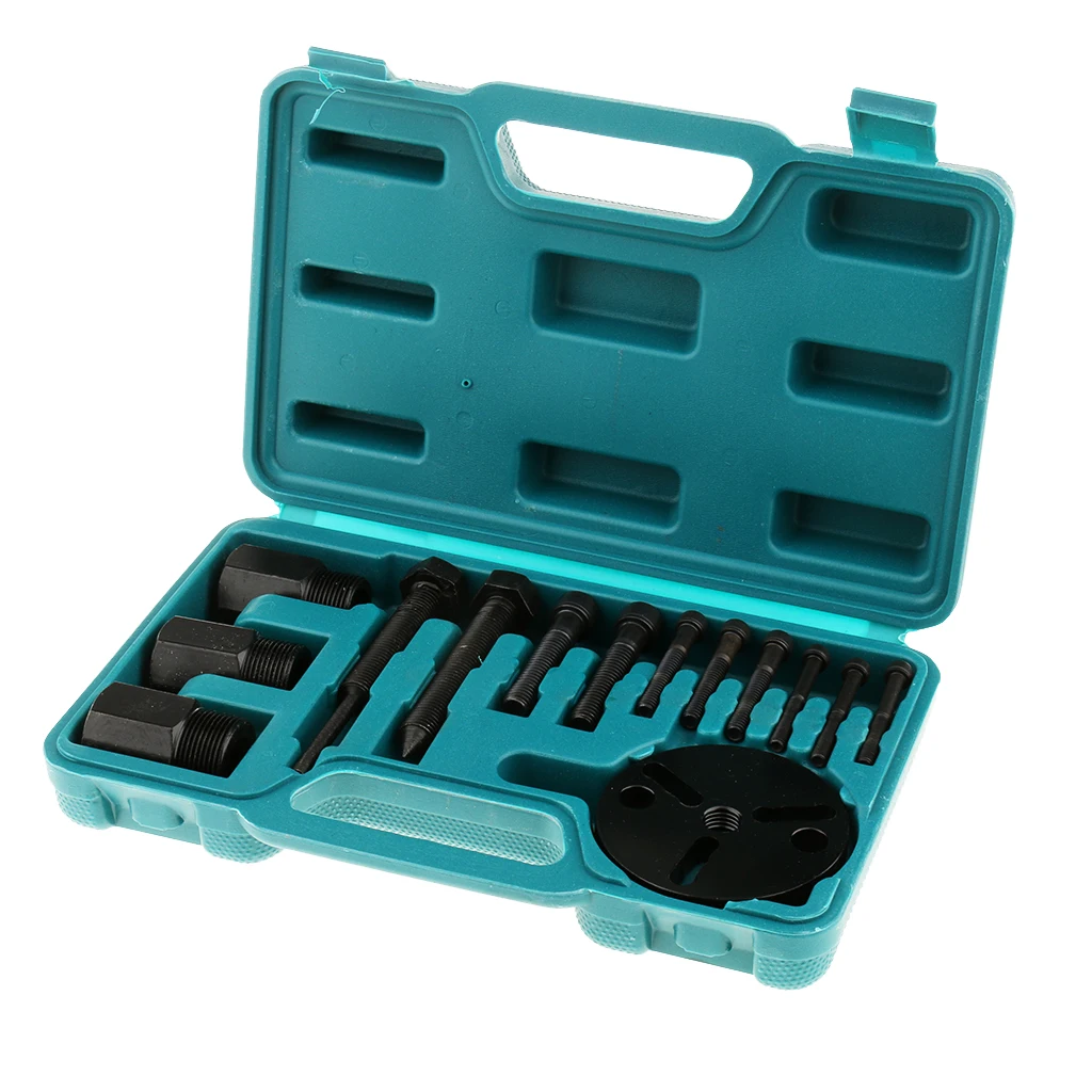 14 Pieces Car Air Conditioning Compressor Clutch A/C Puller Remover Tool Kit