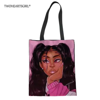 Twoheartsgirl Black African Women Shoulder Bags Shopping Bag Art Canvas Crossbody Bag Casual Afro Handbag for Women Bookbags
Twoheartsgirl Black African Women Shoulder Bags Shopping Bag Art Canvas Crossbody Bag Casual Afro Handbag for Women Bookbags