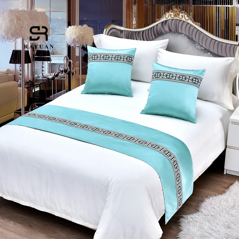 RAYUAN Blue Suede Embroidery Bedspreads Bed Runner Throw Bedding Single Queen King Bed Cover Towel Home Hotel Decorations
RAYUAN Blue Suede Embroidery Bedspreads Bed Runner Throw Bedding Single Queen King Bed Cover Towel Home Hotel Decorations