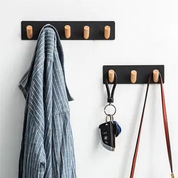 Wall Mounted Coat Hanger Storage Organizer Sticky Coat Holder Wood And Iron Convenient Simple for Bags Towel Coat Robe
Wall Mounted Coat Hanger Storage Organizer Sticky Coat Holder Wood And Iron Convenient Simple for Bags Towel Coat Robe