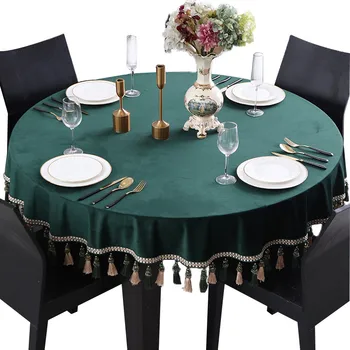 New Luxury Small/Big Round Table Cloth Cover Noble Solid Velvet Rectangle Elegant Tablecloths Dustcloth Tablecloth Tassel Tapete
New Luxury Small/Big Round Table Cloth Cover Noble Solid Velvet Rectangle Elegant Tablecloths Dustcloth Tablecloth Tassel Tapete