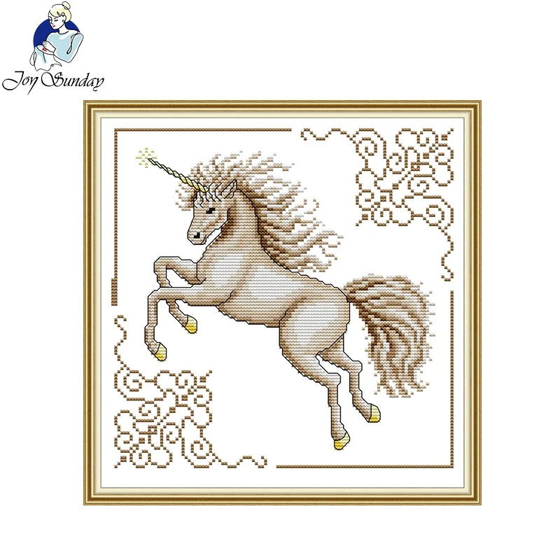Joy Sunday New Unicorn 3 DMC Cross Stitch Set Children Handmade DIY Embroidery Needlework Kit For Gift and Home Decoration
Joy Sunday New Unicorn 3 DMC Cross Stitch Set Children Handmade DIY Embroidery Needlework Kit For Gift and Home Decoration