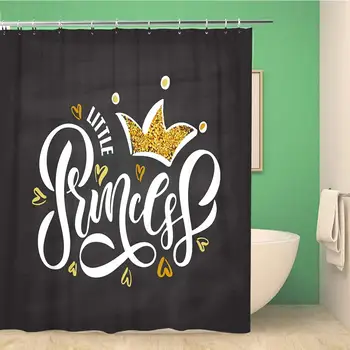 Bathroom Shower Curtain Little Princess Text for Girls Royal Badge Tag Polyester Fabric Waterproof Bath Curtain Set with Hooks
Bathroom Shower Curtain Little Princess Text for Girls Royal Badge Tag Polyester Fabric Waterproof Bath Curtain Set with Hooks