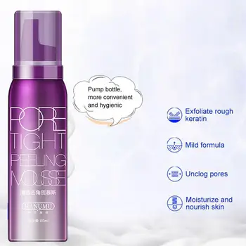 80ml Face Cleanser Removing Dead Skin Pore Tight Peeling Mousse Exfoliating Moisturizer Cleanser Oil Control Face Care
80ml Face Cleanser Removing Dead Skin Pore Tight Peeling Mousse Exfoliating Moisturizer Cleanser Oil Control Face Care