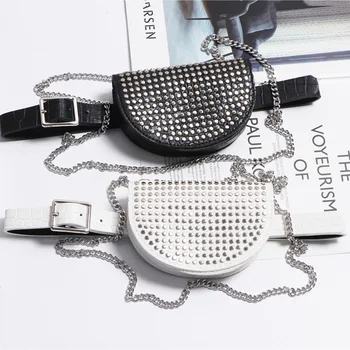 Fashion Rivet Waist Bag For Women Mini Belt Bag Fanny Pack Luxury Designer Waist Packs Hip Package Chain Phone Crossbody Bags 
Fashion Rivet Waist Bag For Women Mini Belt Bag Fanny Pack Luxury Designer Waist Packs Hip Package Chain Phone Crossbody Bags