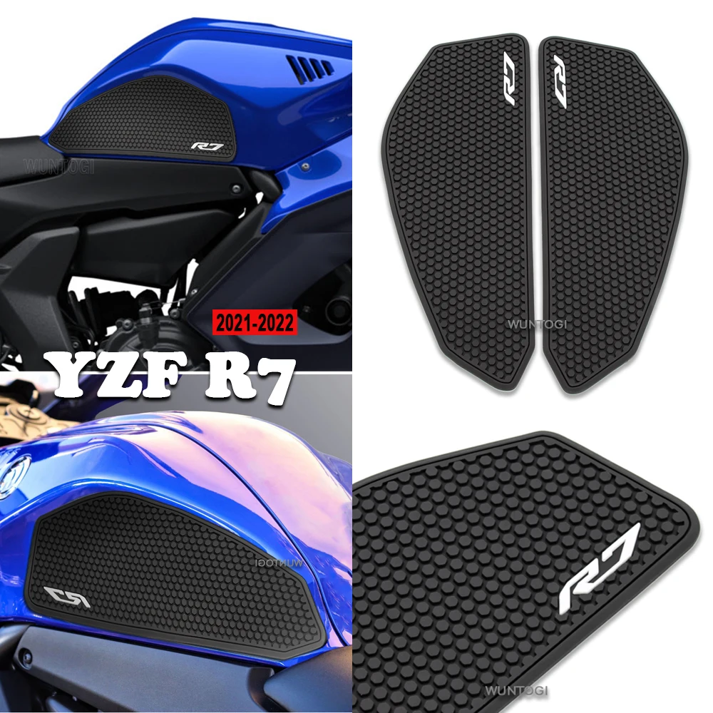 

Motorcycle For Yamaha R7 YZF R7 YZFR7 Side Fuel Tank pad Tank Pads Protector Stickers Decal Gas Knee Grip Traction Pad Tankpad