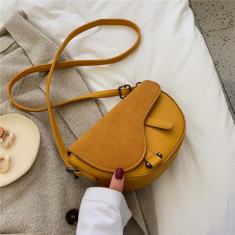 Vintage Female Matte Flap Saddle bag 2019 New High Quality PU Leather Women's Designer Handbag Travel Shoulder Messenger Bag
Vintage Female Matte Flap Saddle bag 2019 New High Quality PU Leather Women's Designer Handbag Travel Shoulder Messenger Bag