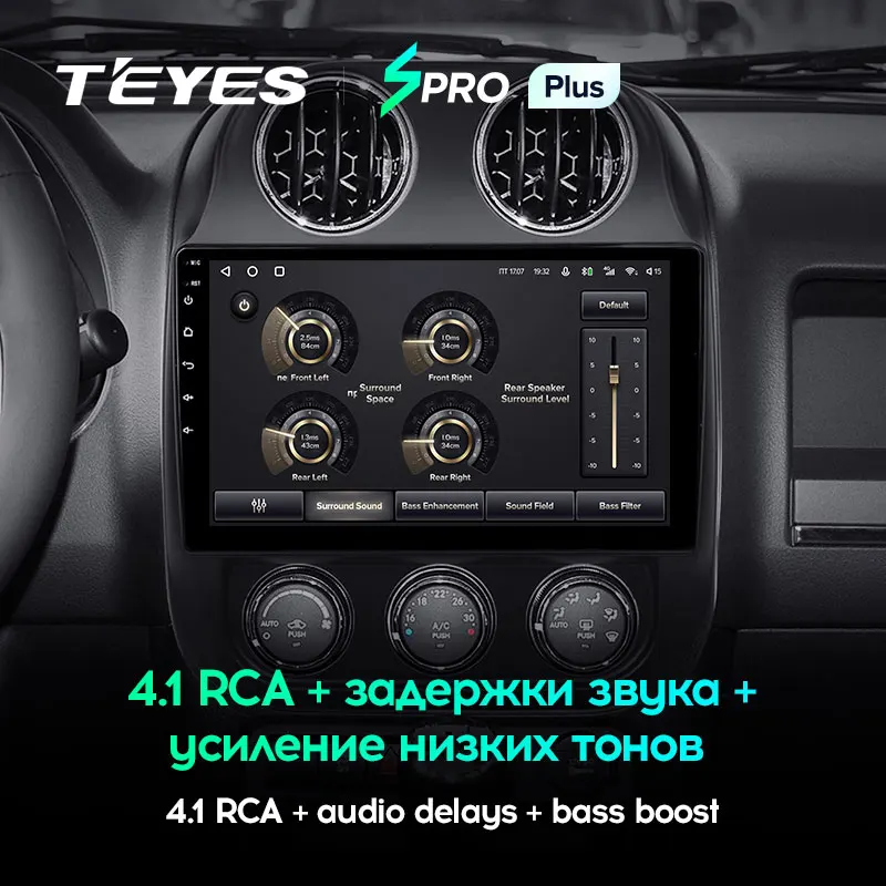 TEYES SPRO Plus Штатная магнитола For Джип Компасс 1 Jeep Compass MK 2009 2015 Android 10 до 8 ЯДЕР 4 + 64ГБ 32EQ