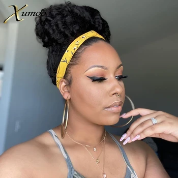 XUMOO Cheap Headband Wig Remy Hair Wigs Black Kinky Curly Human Hair Wigs Full Machine Made None Lace Wigs For Black Women
XUMOO Cheap Headband Wig Remy Hair Wigs Black Kinky Curly Human Hair Wigs Full Machine Made None Lace Wigs For Black Women