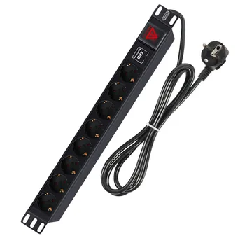 PDU Cabinet Power Distribution Socket 8 UNIT EU Germany Socket Outlet Industrial Extension Board Socket With Double Break Switch
PDU Cabinet Power Distribution Socket 8 UNIT EU Germany Socket Outlet Industrial Extension Board Socket With Double Break Switch