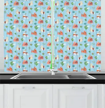 Alpaca Kitchen Curtains Creatures with Succulents Print Cloudscape Cacti Traditional Orient Specifics for Kitchen Cafe Decor
Alpaca Kitchen Curtains Creatures with Succulents Print Cloudscape Cacti Traditional Orient Specifics for Kitchen Cafe Decor