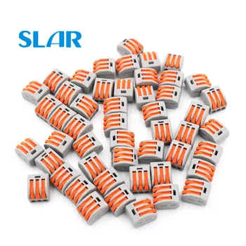 50pcs Wire Connector PCT-213 222-413 Mini Fast Compact Wiring Cable Conductor Push-in Terminal Block Lever 0.08-2.5mm2 Universal
50pcs Wire Connector PCT-213 222-413 Mini Fast Compact Wiring Cable Conductor Push-in Terminal Block Lever 0.08-2.5mm2 Universal