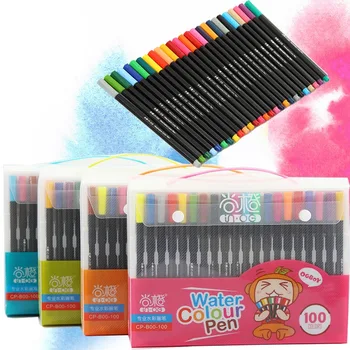 Washable Watercolor Brush Pen 60/80/100 Ink Colors Art Marker Pen Set for kid Painting Drawing Office School Stationery Supplies 
Washable Watercolor Brush Pen 60/80/100 Ink Colors Art Marker Pen Set for kid Painting Drawing Office School Stationery Supplies