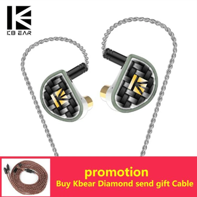 KBEAR Diamond Diamond-Like Carbon (DLC) Coated PET Dynamic Driver In Ear Earphone With 2PIN Cable KBEAR KB06
KBEAR Diamond Diamond-Like Carbon (DLC) Coated PET Dynamic Driver In Ear Earphone With 2PIN Cable KBEAR KB06