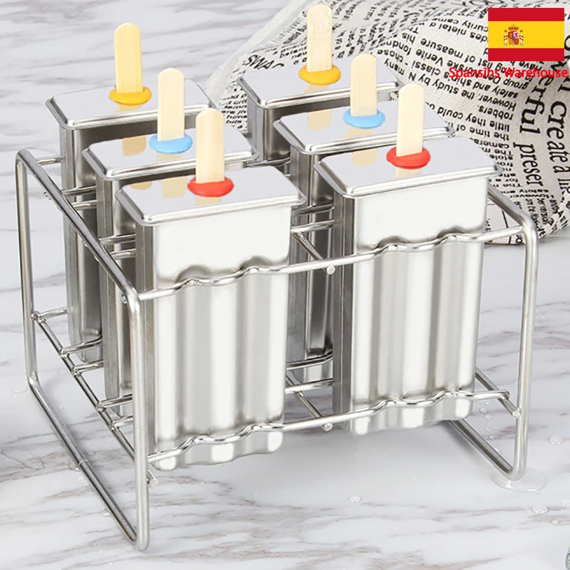 6Pcs Ice Cream Popsicle Molds Stainless Steel Cooking Tools Rectangle Shaped Reusable DIY Frozen Ice Cream Pop Baking Moulds
6Pcs Ice Cream Popsicle Molds Stainless Steel Cooking Tools Rectangle Shaped Reusable DIY Frozen Ice Cream Pop Baking Moulds