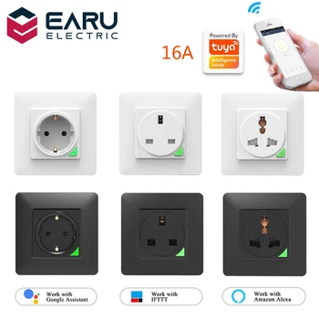 16A EU UK Universal WiFi Smart Wall Power Socket Timer Switch Voice Remote Control Overcurrent Protect by Tuya Alexa Google Home
16A EU UK Universal WiFi Smart Wall Power Socket Timer Switch Voice Remote Control Overcurrent Protect by Tuya Alexa Google Home