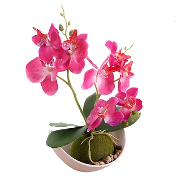 Trigeminal Phalaenopsis Simulation Bonsai Artificial Plant Flower + Pot Decorative Flower Set Home Table Bedroom Accessory-Rose
Trigeminal Phalaenopsis Simulation Bonsai Artificial Plant Flower + Pot Decorative Flower Set Home Table Bedroom Accessory-Rose