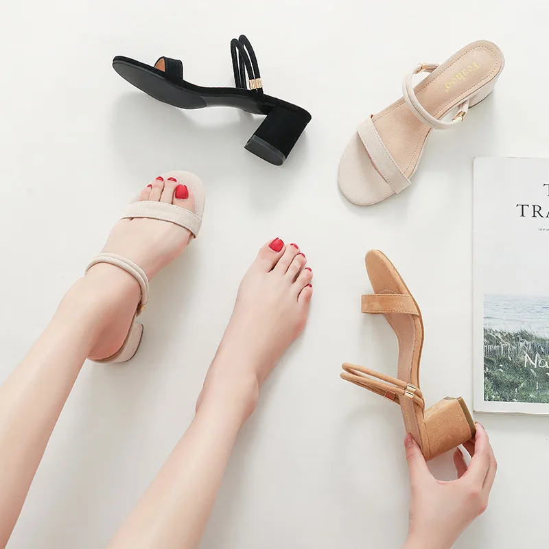 Online Celebrity Hot Selling WOMEN'S Sandals 2019 New Style Retro Simple A- line with High-heeled Sandals Little Fairy Chunky-He
Online Celebrity Hot Selling WOMEN'S Sandals 2019 New Style Retro Simple A- line with High-heeled Sandals Little Fairy Chunky-He