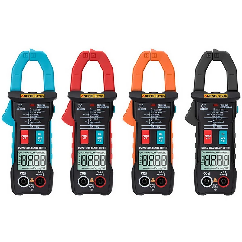ST206 Digital Multimeter Clamp Meter 6000 counts True RMS Amp DC/AC Current Clamp tester Meters voltmeter 400v Auto Range
ST206 Digital Multimeter Clamp Meter 6000 counts True RMS Amp DC/AC Current Clamp tester Meters voltmeter 400v Auto Range