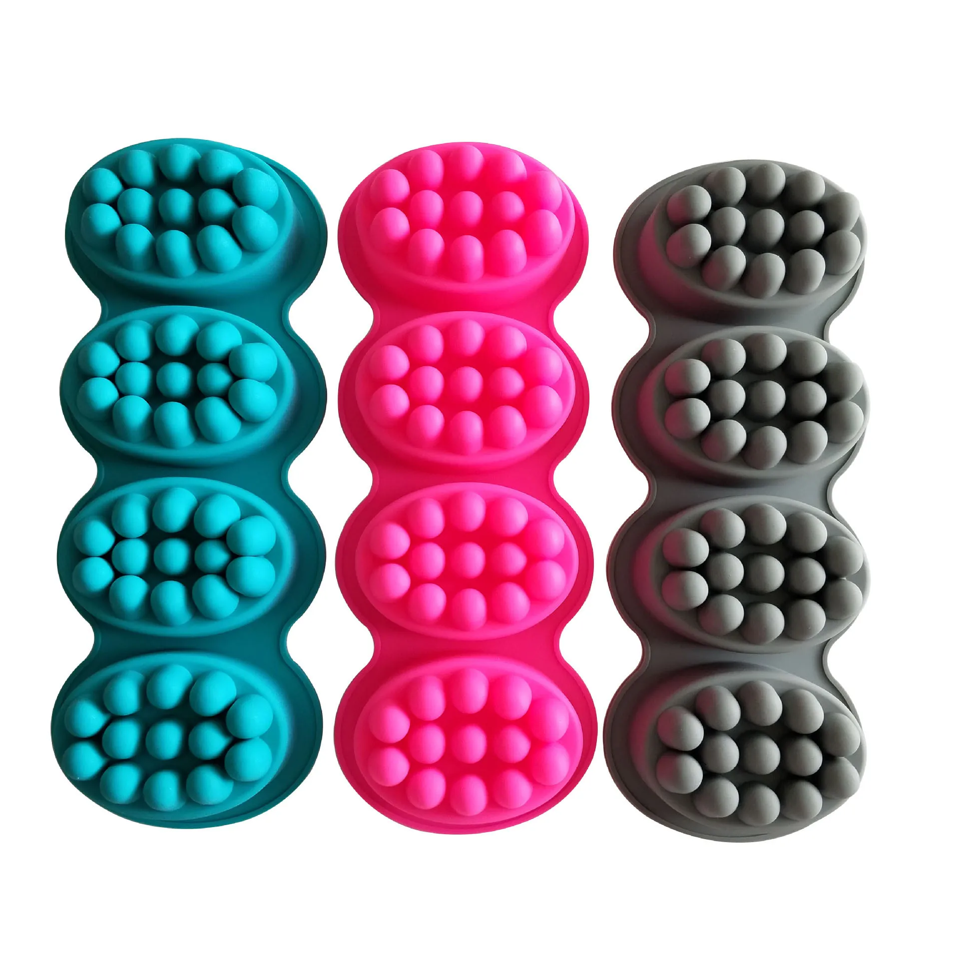 New 4 Cavity 3D Handmade Silicone Soap Molds Massage Therapy Bar Making Mould Tools DIY Oval Shape Essence Soaps Resin Crafts
New 4 Cavity 3D Handmade Silicone Soap Molds Massage Therapy Bar Making Mould Tools DIY Oval Shape Essence Soaps Resin Crafts