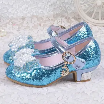Princess Kids Leather Shoes For Girls Flower Casual Glitter Children High Heel Girls Shoes Butterfly Knot Blue Pink Silver 
Princess Kids Leather Shoes For Girls Flower Casual Glitter Children High Heel Girls Shoes Butterfly Knot Blue Pink Silver