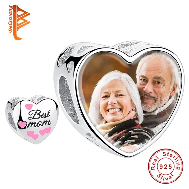 100% 925 Sterling Silver Pink Enamel Heart Best Mom Heart Custom Photo Beads fit Charm Bracelet Women Mother s Day Jewelry Gift
100% 925 Sterling Silver Pink Enamel Heart Best Mom Heart Custom Photo Beads fit Charm Bracelet Women Mother s Day Jewelry Gift