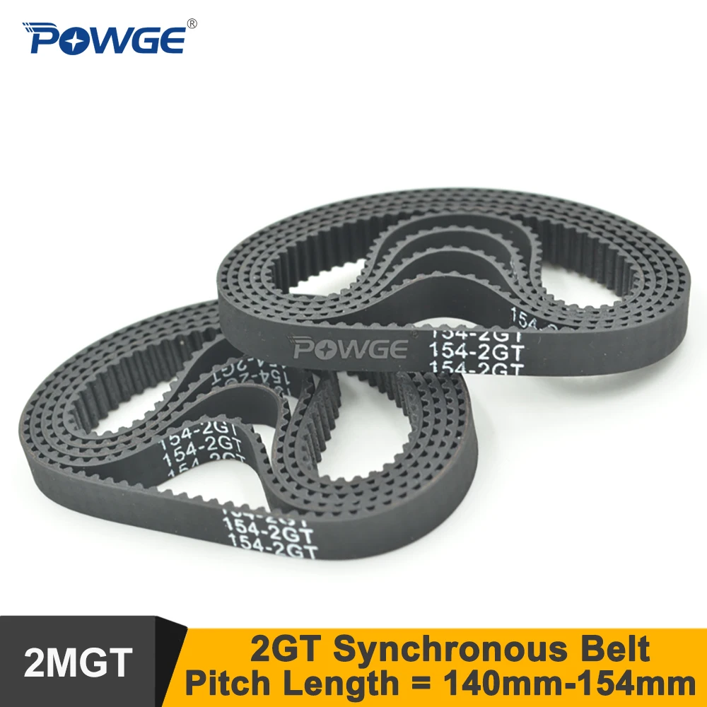 

POWGE 140 142 144 146 148 150 152 154 2GT Timing Belt W=6/9mm 2MGT GT2 Synchronous Belt Small Backlash Linear Motion 3D Printer