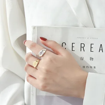 European S925 Sterling Silver Open Ring 18k Gold Creative Silver Ring Female Factory Wholesale Diamond Rings for Women
European S925 Sterling Silver Open Ring 18k Gold Creative Silver Ring Female Factory Wholesale Diamond Rings for Women