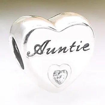 Original Auntie Love Heart With Crystal Beads Fit 925 Sterling Silver Bead Charm Bracelet Bangle Diy Jewelry
Original Auntie Love Heart With Crystal Beads Fit 925 Sterling Silver Bead Charm Bracelet Bangle Diy Jewelry