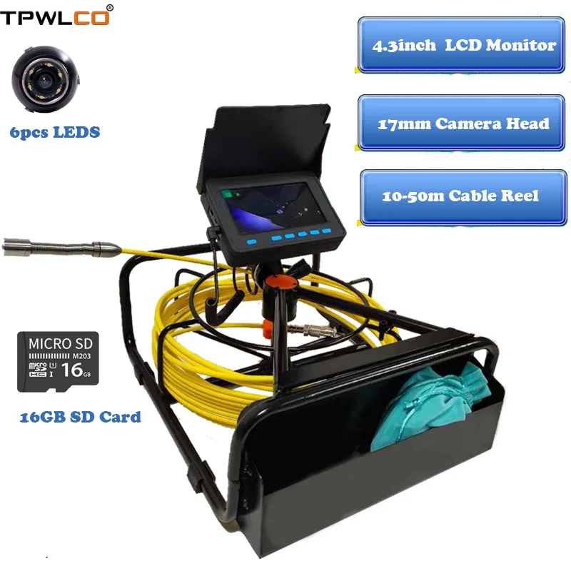4.3inch IP68 Waterproof Industrial Video System Support DVR Recorder 17mm CCTV Security Camera 10-50m Cable 8500mA Battery
4.3inch IP68 Waterproof Industrial Video System Support DVR Recorder 17mm CCTV Security Camera 10-50m Cable 8500mA Battery