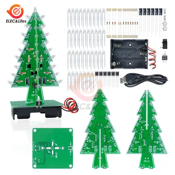 7 Color Flash Christmas Tree Module Parts Kit DIY LED 3D Christmas Tree Circuit Board Module With LED Lights Self-locking Switch
7 Color Flash Christmas Tree Module Parts Kit DIY LED 3D Christmas Tree Circuit Board Module With LED Lights Self-locking Switch